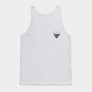 heart on fire Tank Top